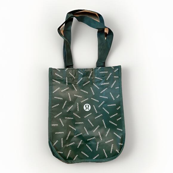 Lululemon Reusable Green Logo Print Tote Bag - Picture 2 of 3